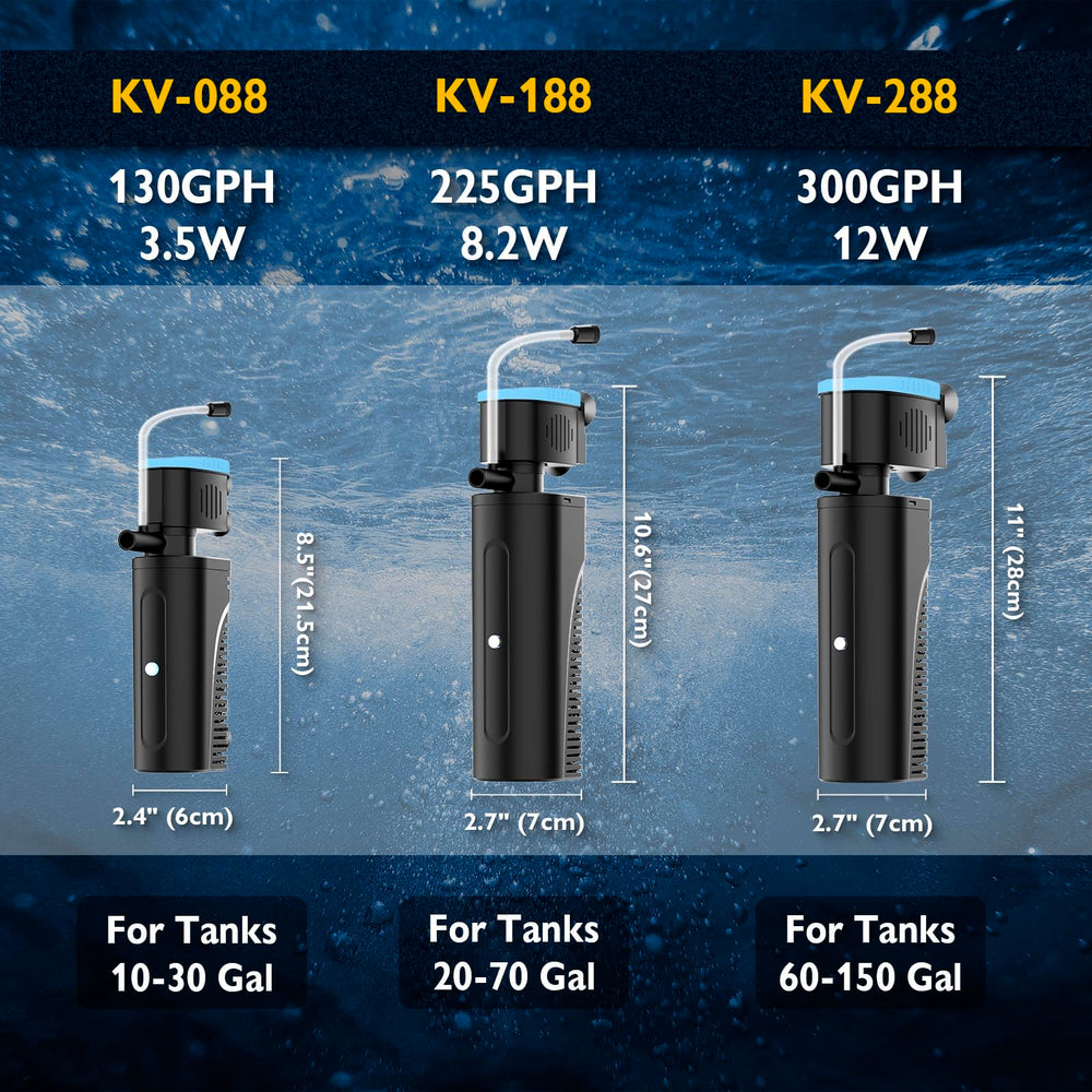 FUMAK filtro acuario controla el flujo de agua para distribución uniforme.