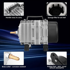 Flujo de 1780GPH ideal para acuarios y sistemas hidropónicos.