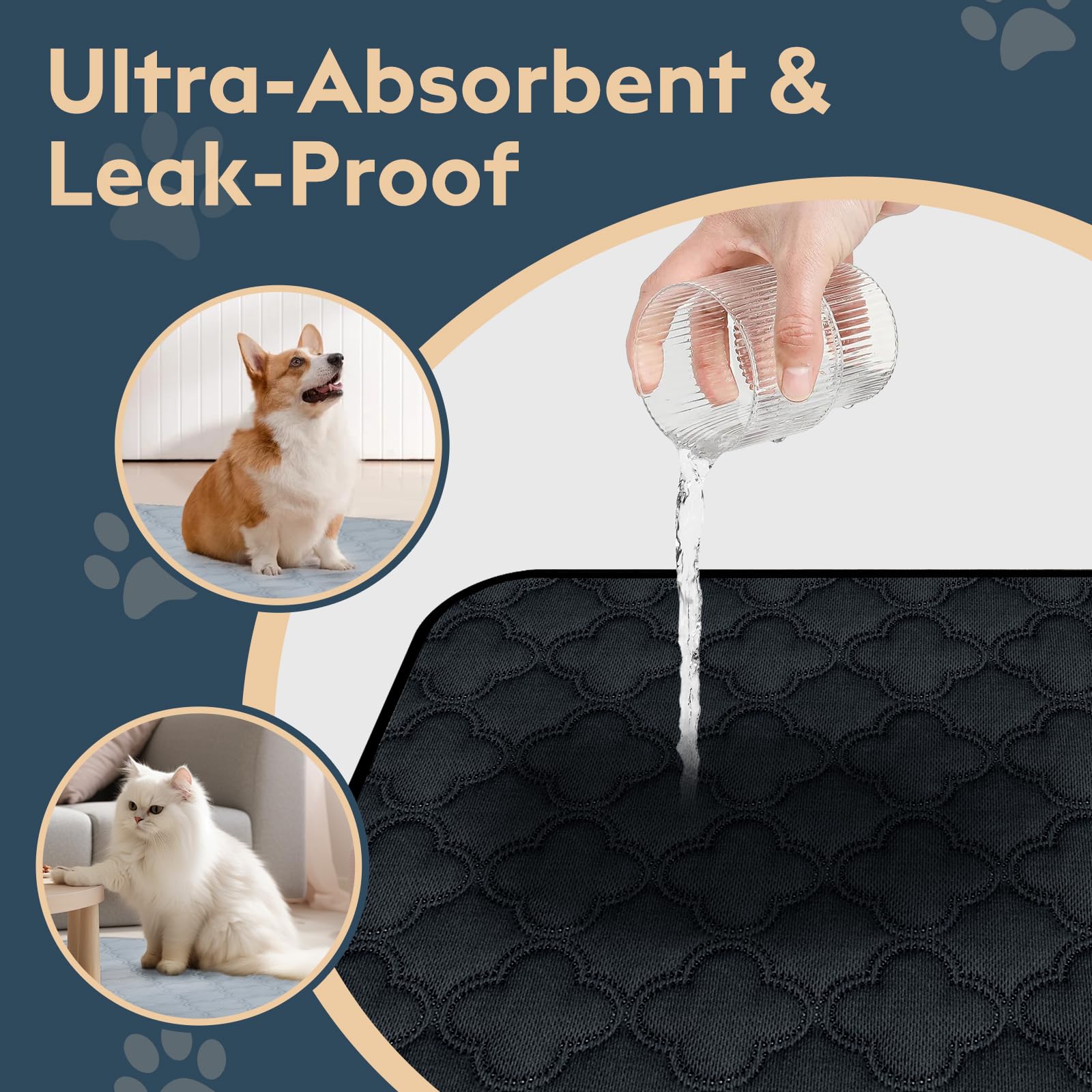Almohadilla absorbente de alta densidad para absorción de líquidos y olores.