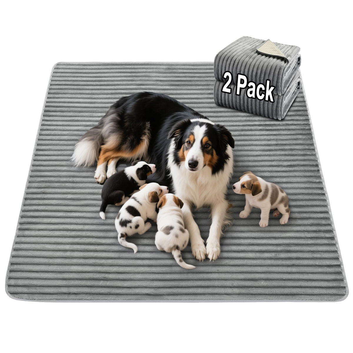 FunFurry almohadilla higiénica para perros lavable, gris claro, ideal para entrenamiento.