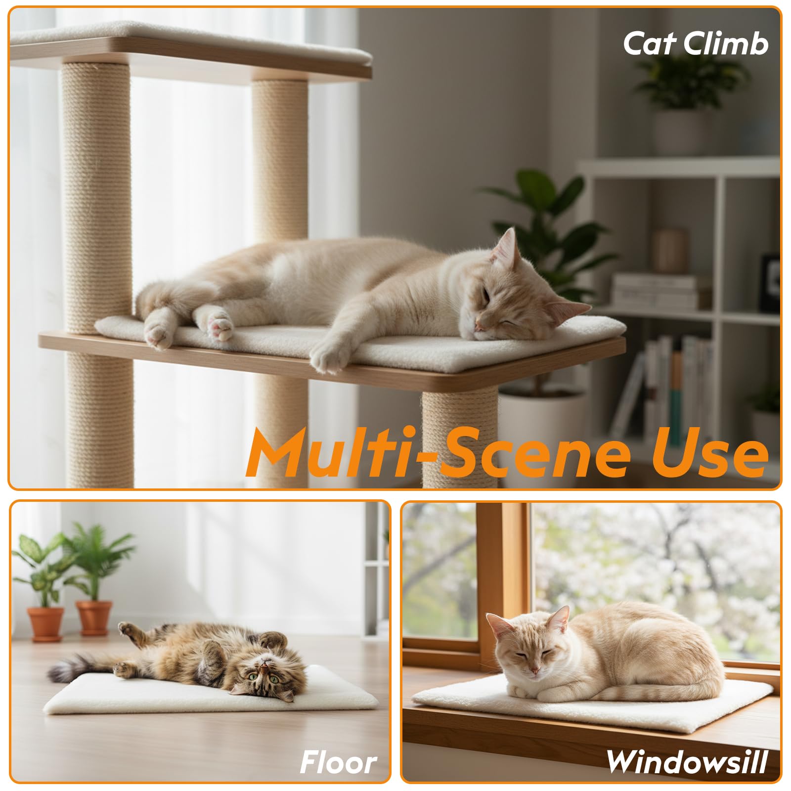 FunFurry cama gato auto-calentante en tamaño 24x18 para gatos.