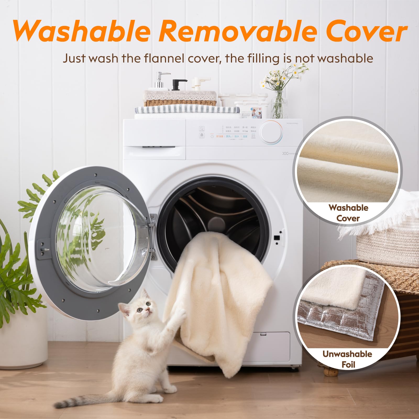 FunFurry cama gato auto-calentante ligera y transportable para viajar.
