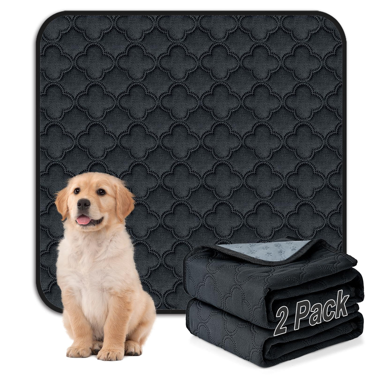 FunFurry pad lavable 12x12 gris, ideal para perros y gatos pequeños.
