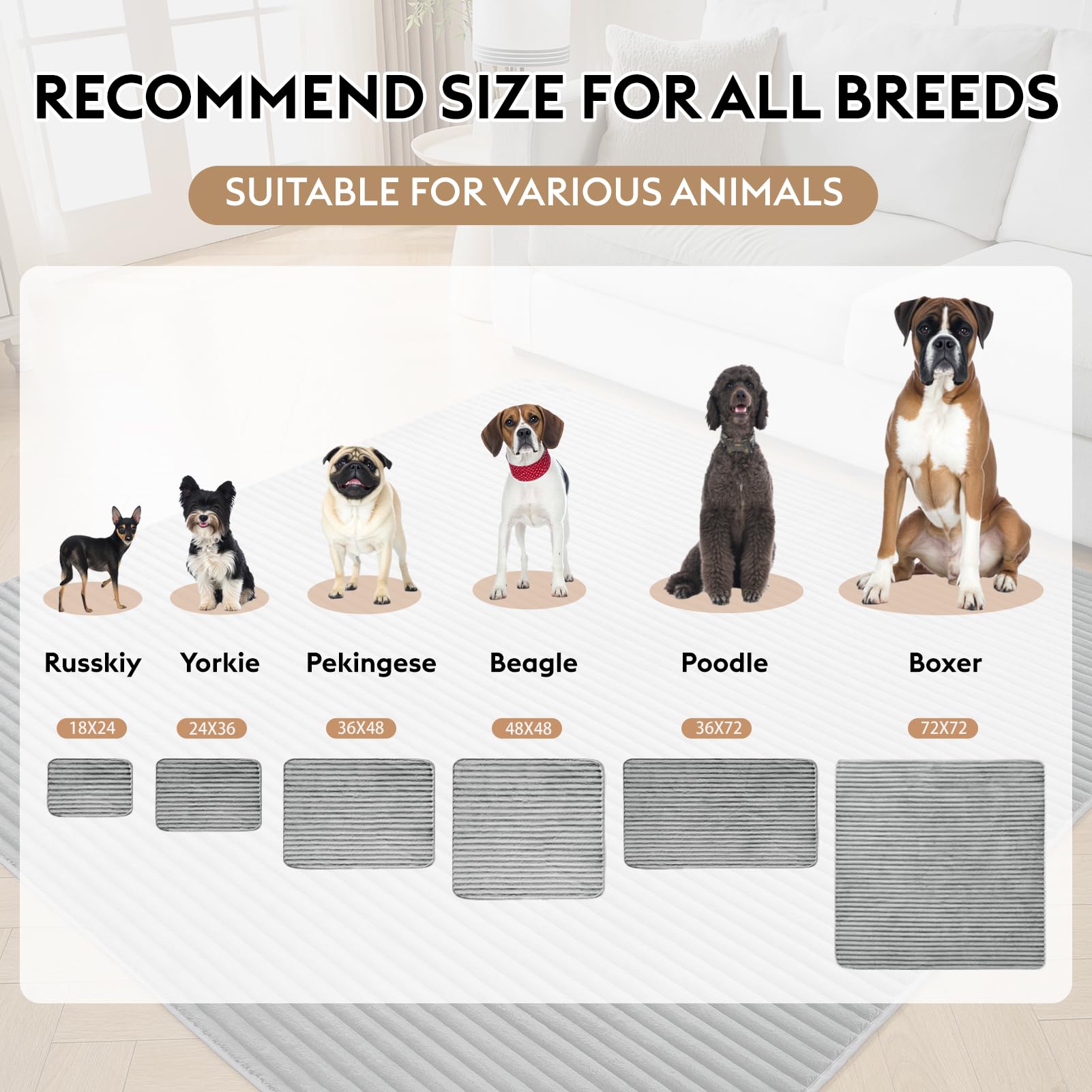 FunFurry capa impermeable protege suelos y muebles frente a fugas.