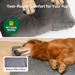 FUNNY FUZZY cama para perro XL, lado textil de lino frío para frescura