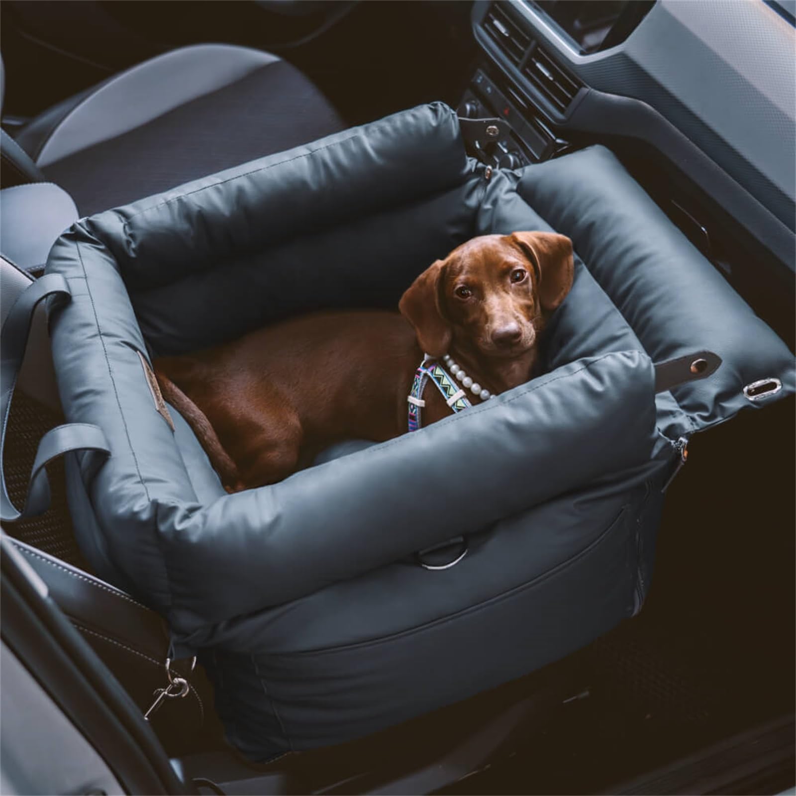 FUNNYFUZZY asa de transporte con cuero reforzado