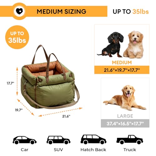 FUNNYFUZZY asiento para perros con seguridad correa ajustada para mayor seguridad