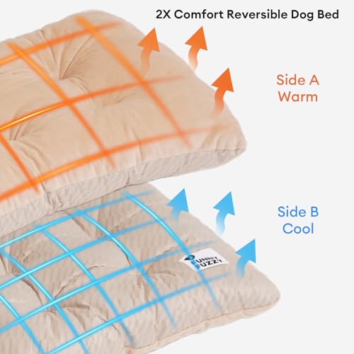 FUNNY FUZZY cama plush para perro grande, lavable y de dos caras.