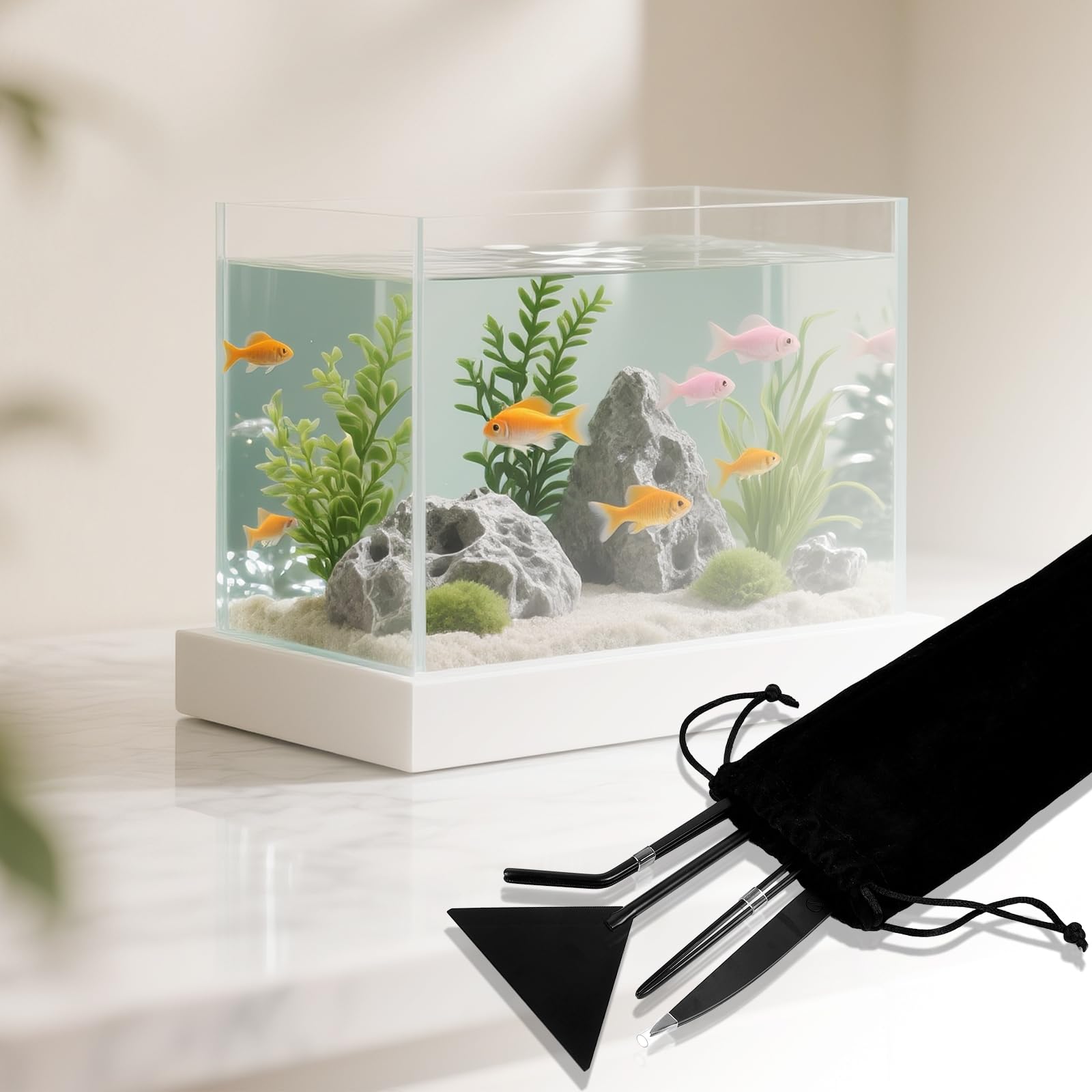 Funnytek herramientas para plantas de acuario, ayudan a mantener el paisaje ordenado.