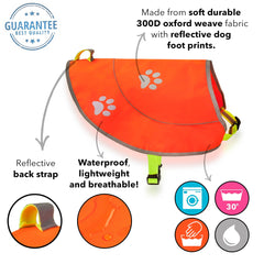 Chaleco naranja XL de Funtone Colors con visibilidad diurna y nocturna.