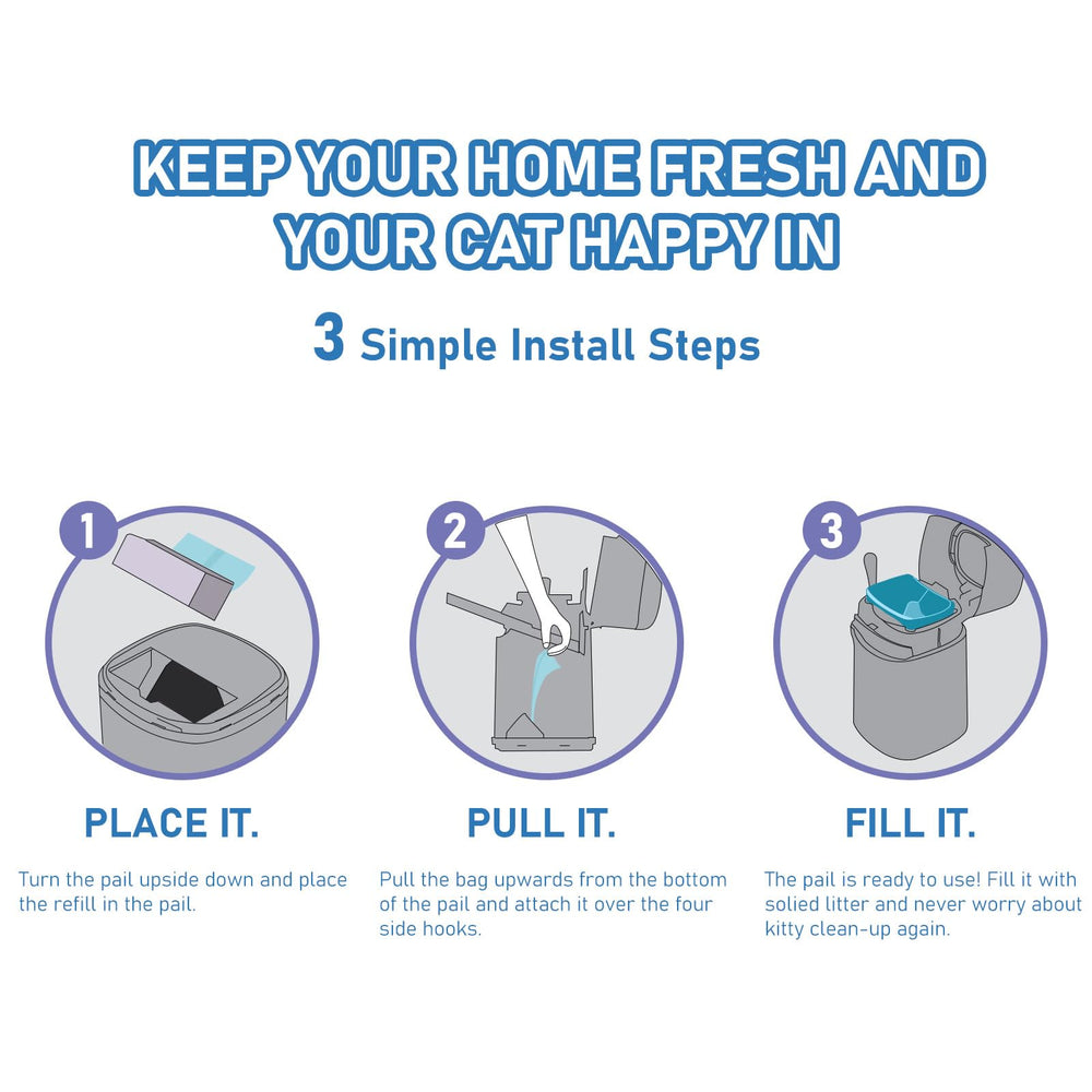 Fununcat paquete de 3 cartuchos para recambio de arena de gato.