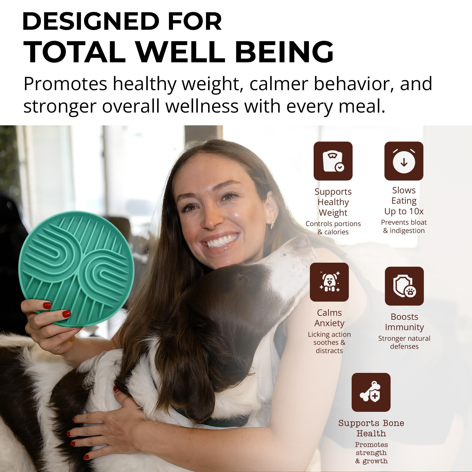 Tazón puzzle Fur-Brained para dietas variadas de perros y gatos
