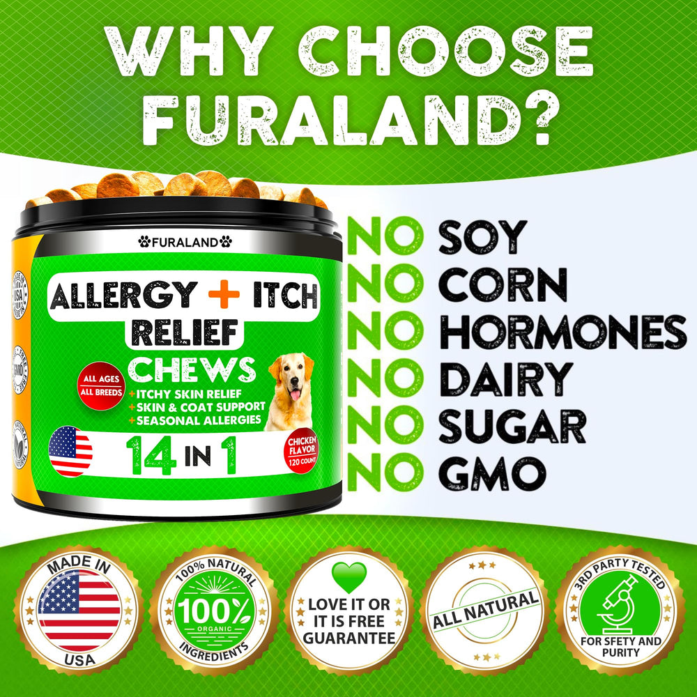 FURALAND Uso diario para apoyo inmune, perro cómodo tras la comida.