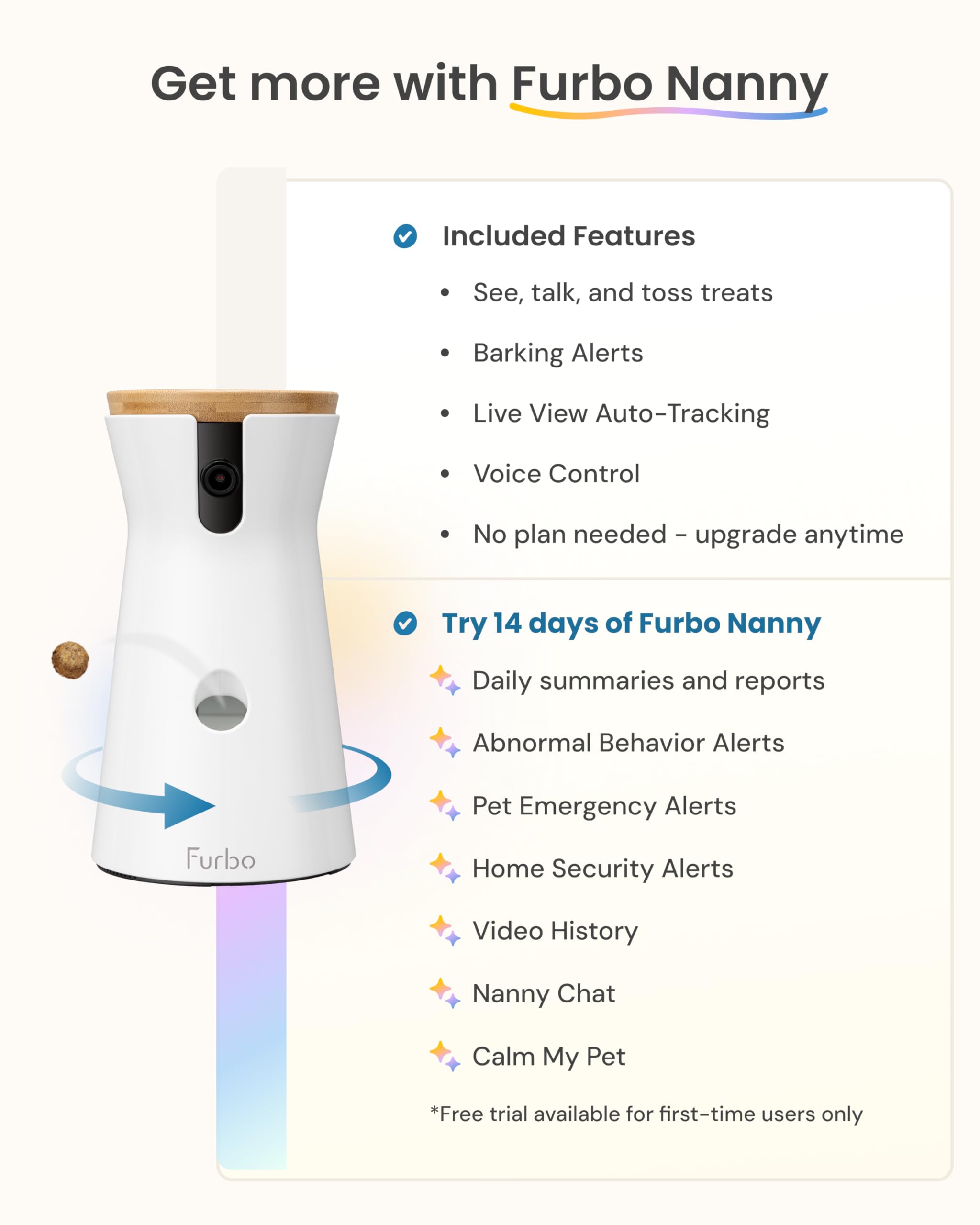Furbo alertas inteligentes con sensor de ladridos para avisos rápidos en el móvil.