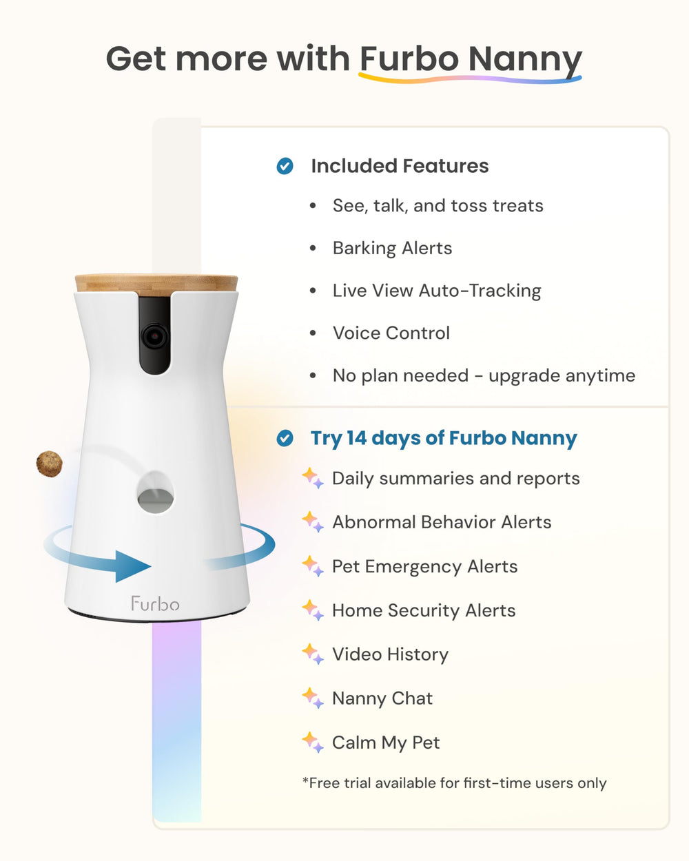Furbo alertas inteligentes con sensor de ladridos para avisos rápidos en el móvil.