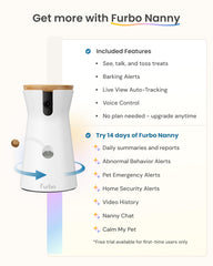 Furbo alertas inteligentes con sensor de ladridos para avisos rápidos en el móvil.