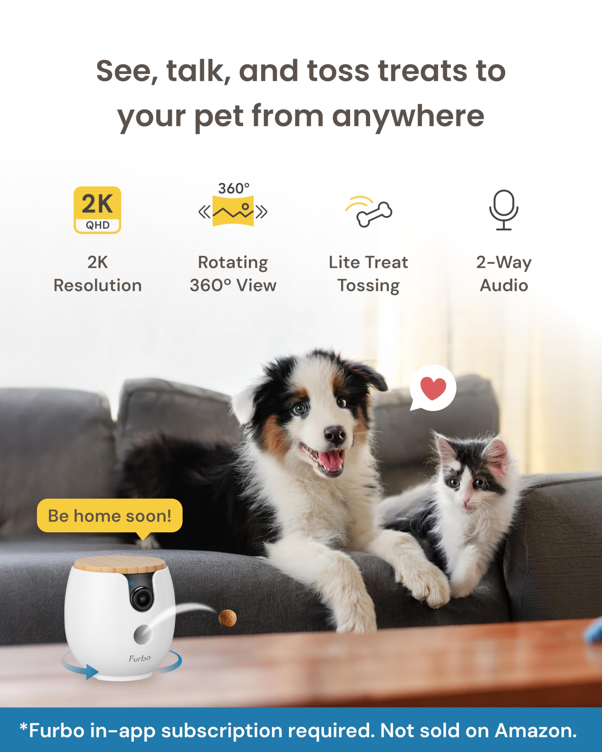 Furbo Mini 360° ofrece video 2K para ver en detalle desde casa.