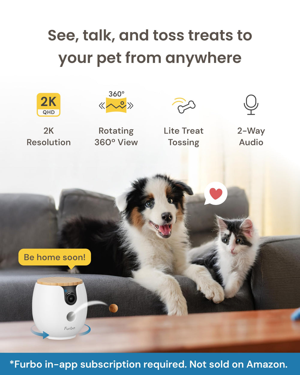 Furbo Mini 360° ofrece video 2K para ver en detalle desde casa.