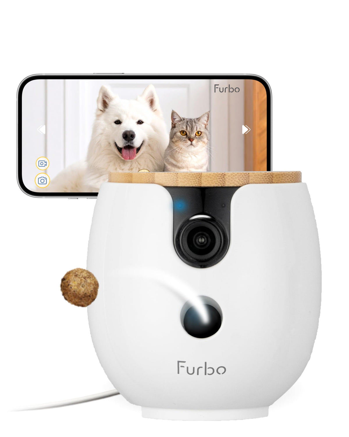 Furbo Mini 360°: visión giratoria para seguir a tu mascota desde cualquier ángulo.