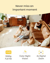 Furbo Mini con audio bidireccional para conversar con tu mascota desde la app.