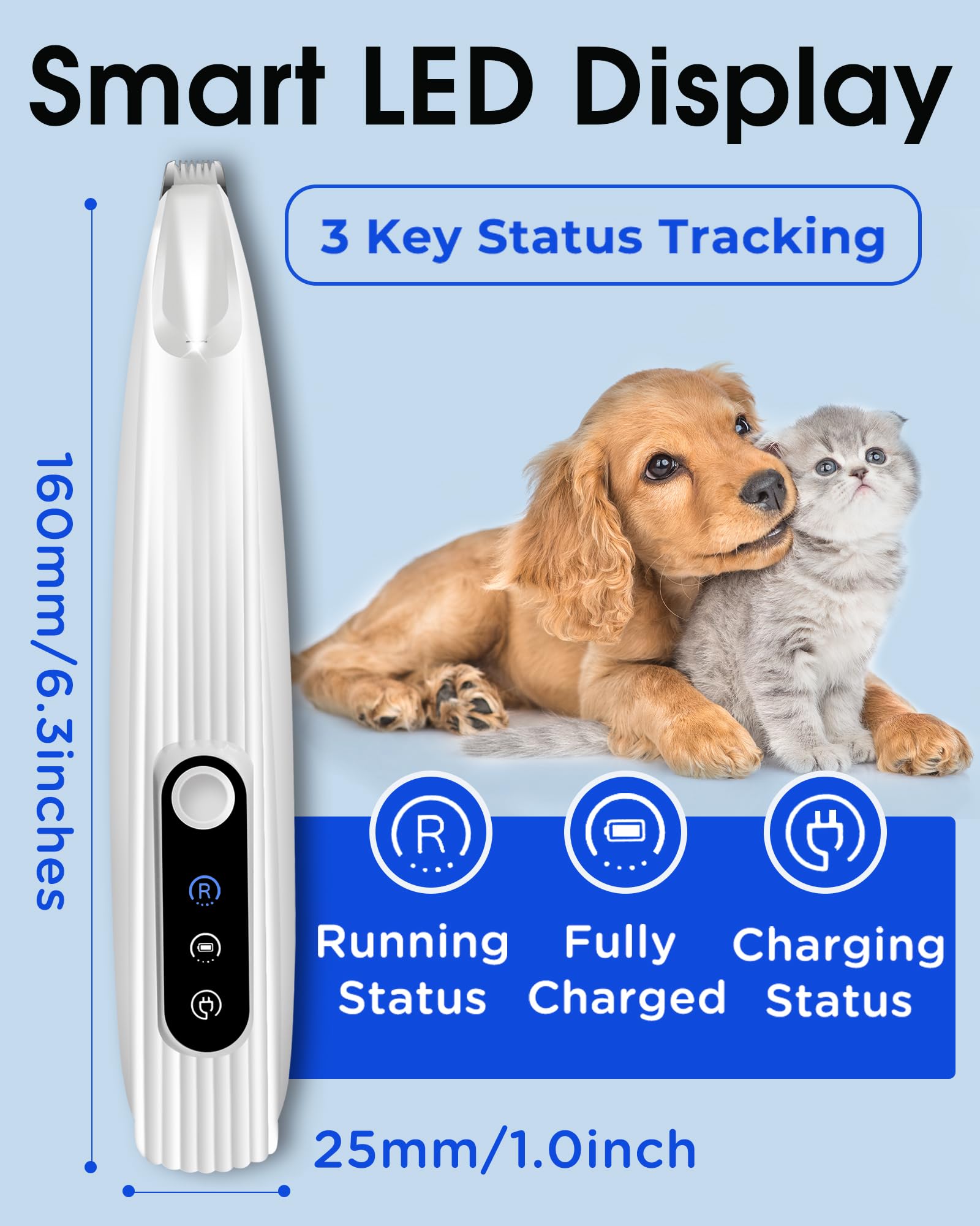 Contenido del paquete FURBONA: cortapatas, cable USB-C, cepillo y lubricante.