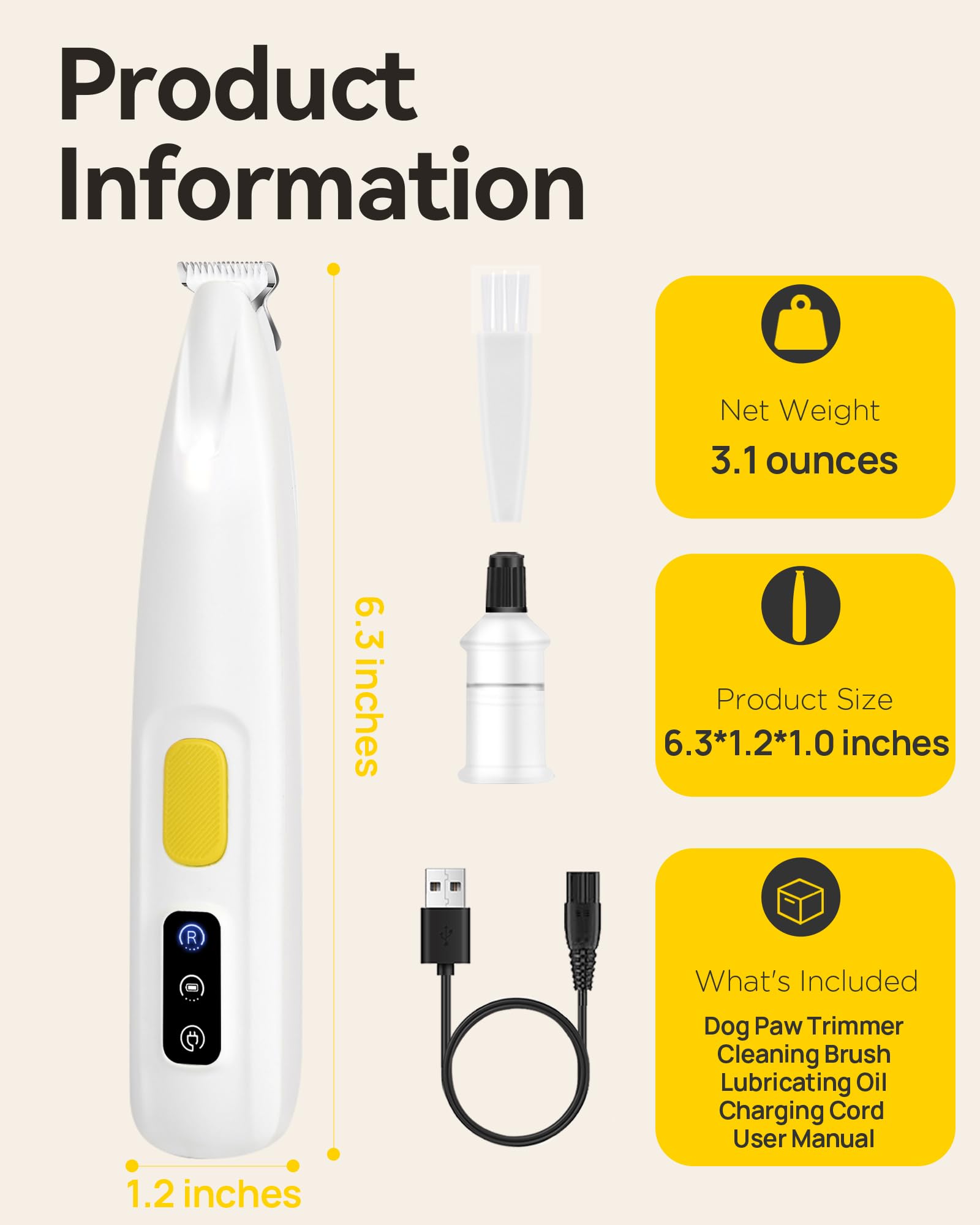 FURBONA recomendado para recortar patas, rostro y orejas con mayor control