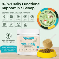 FurBound Polvo Multivitamínico para perros favorece la digestión y absorción de nutrientes.