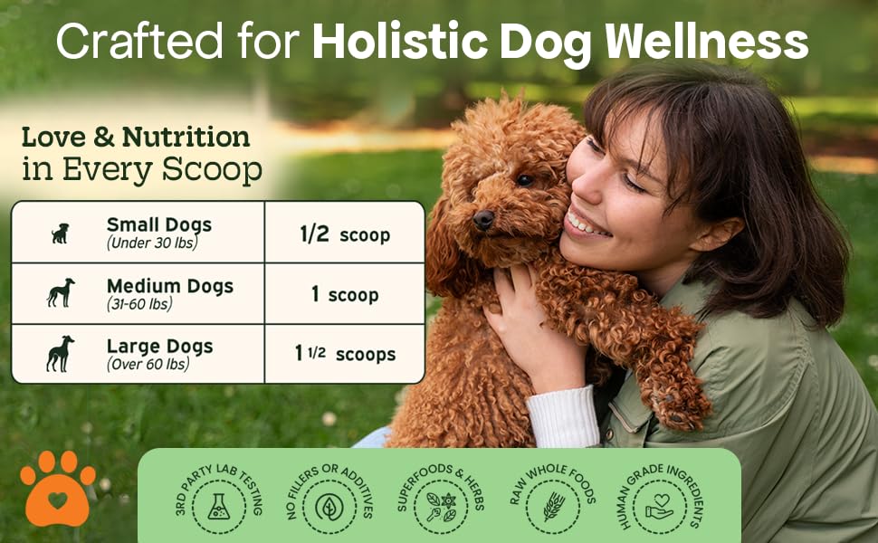 FurBound Polvo Multivitamínico para perros apto para mezclar con comida casera.