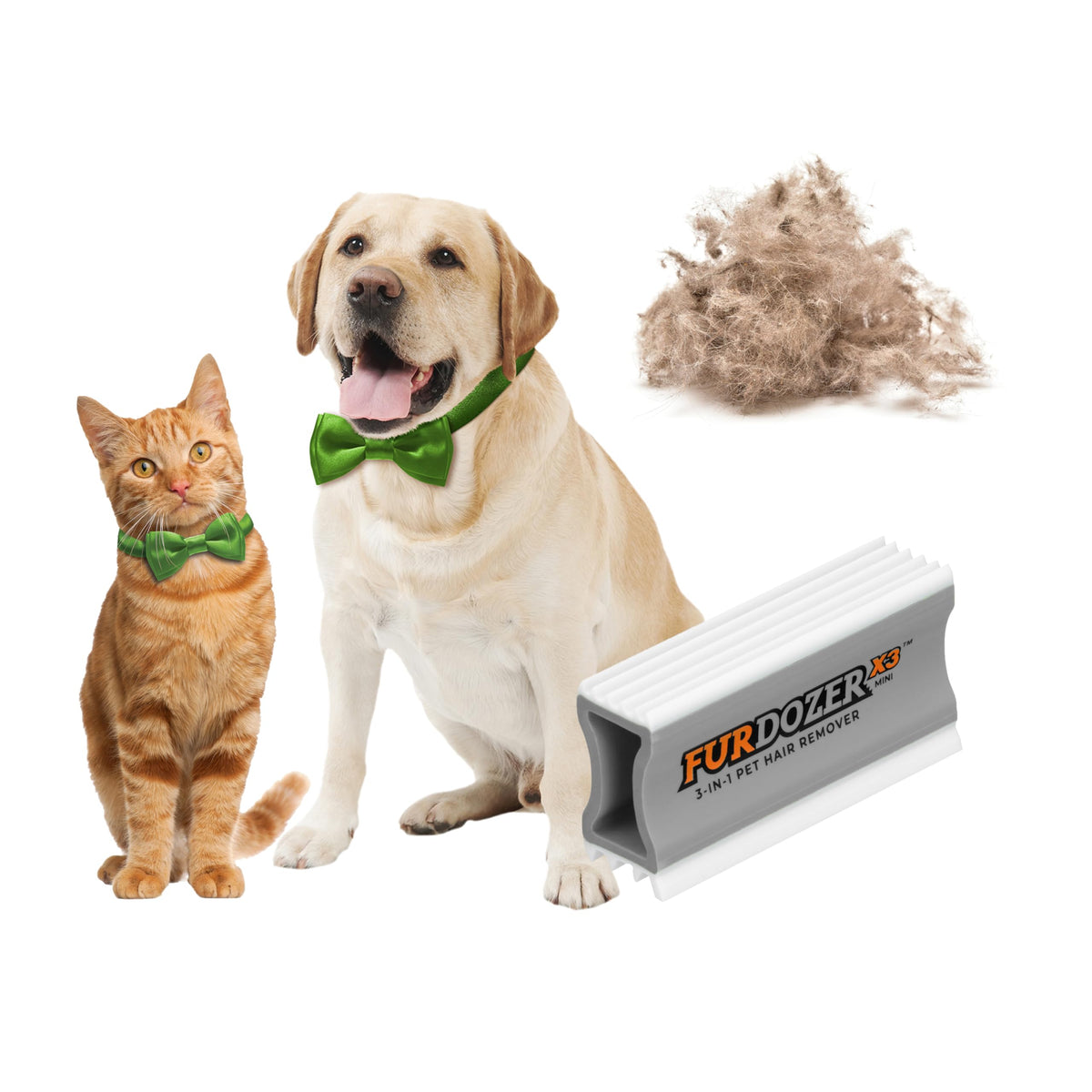 FurDozer limpia pelo de mascotas en coche para interiores limpios