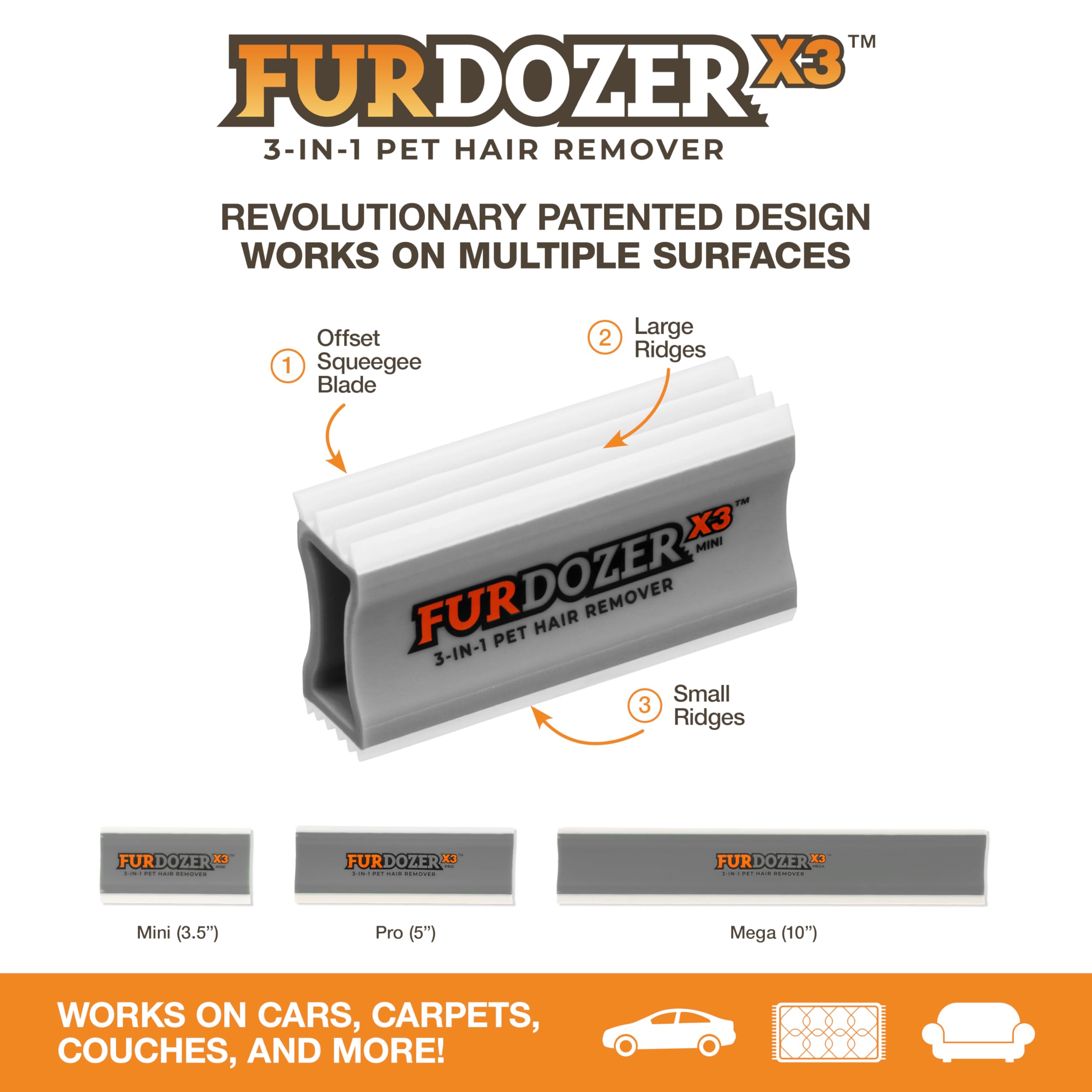 FurDozer recoge pelo de mascotas en sofá sin esfuerzo