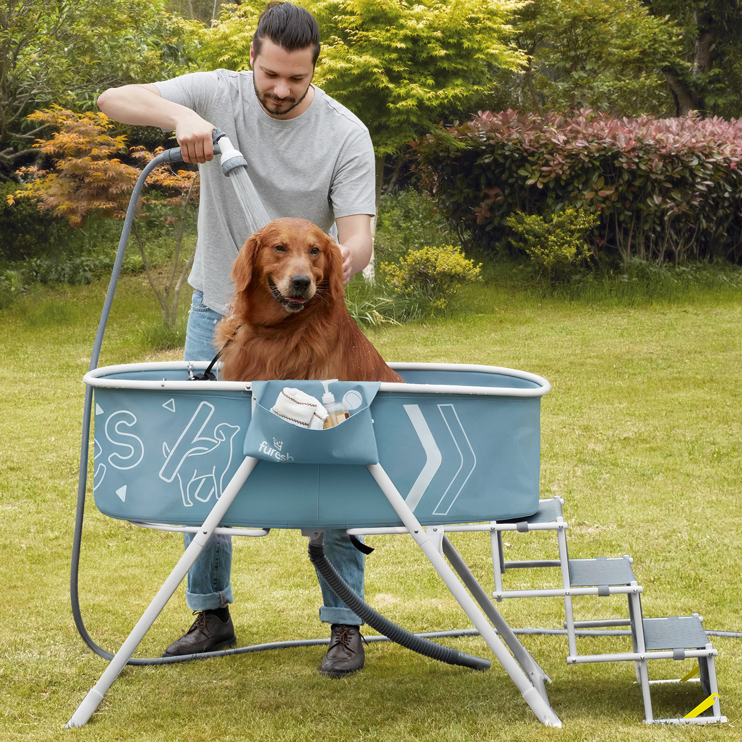 Uso interior o exterior para perros medianos a grandes