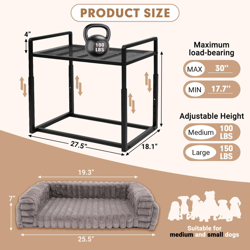 Furggis estructura de metal estable para cama de perro.