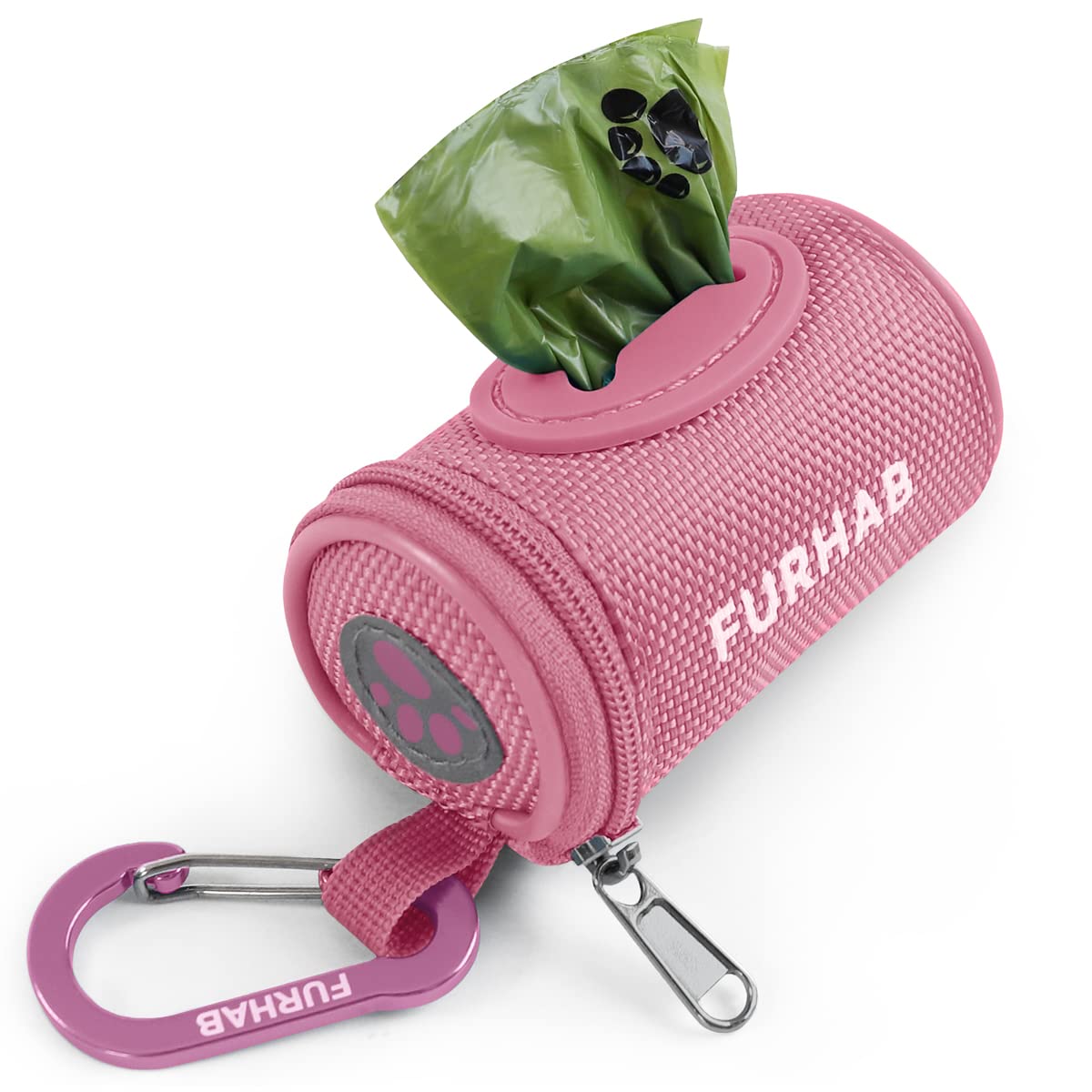 FURHAB dispensador de bolsas para heces rosado, ideal para paseos tranquilos