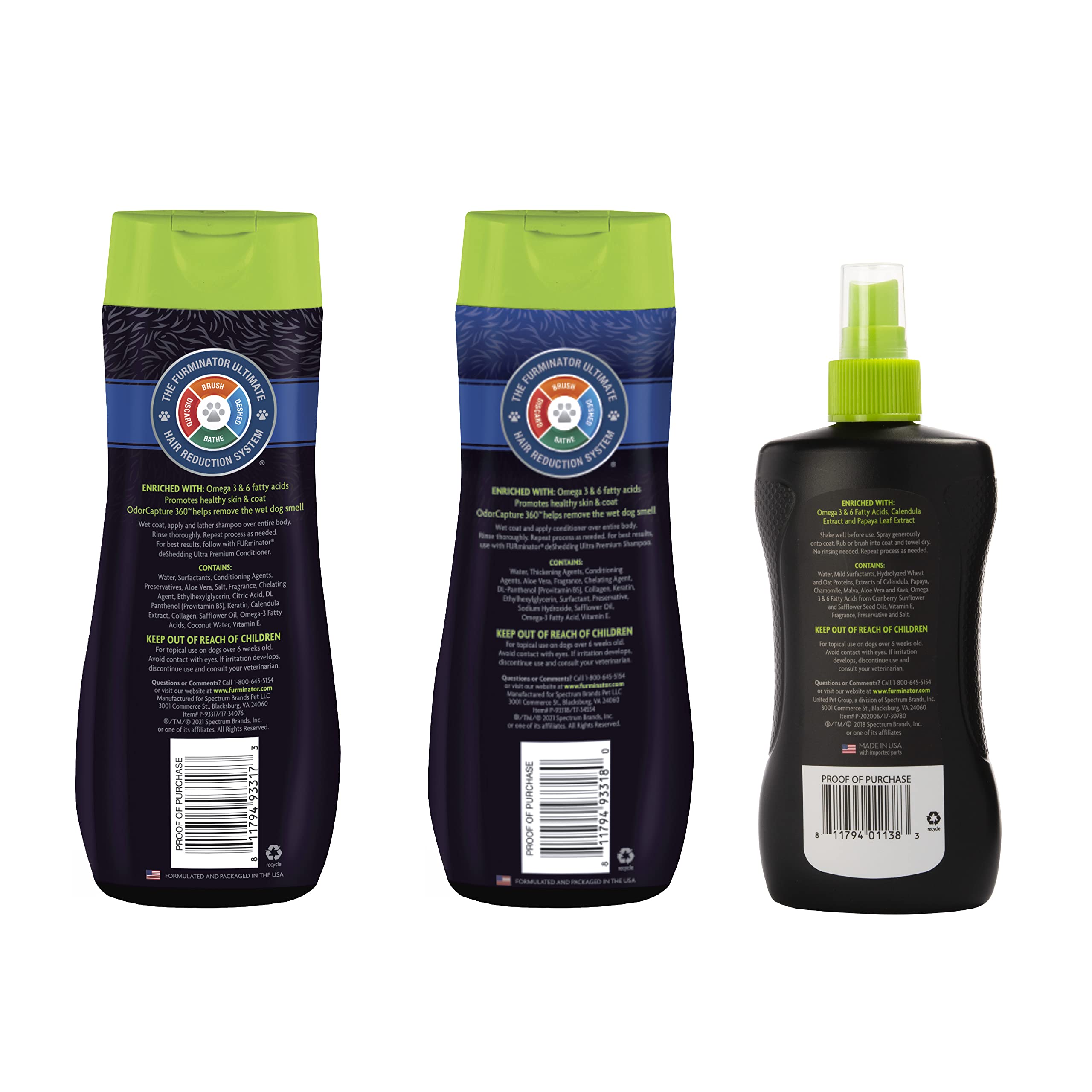 Acondicionador deshedding de FURminator en tubo facilita pelaje suave y menos cabello suelto