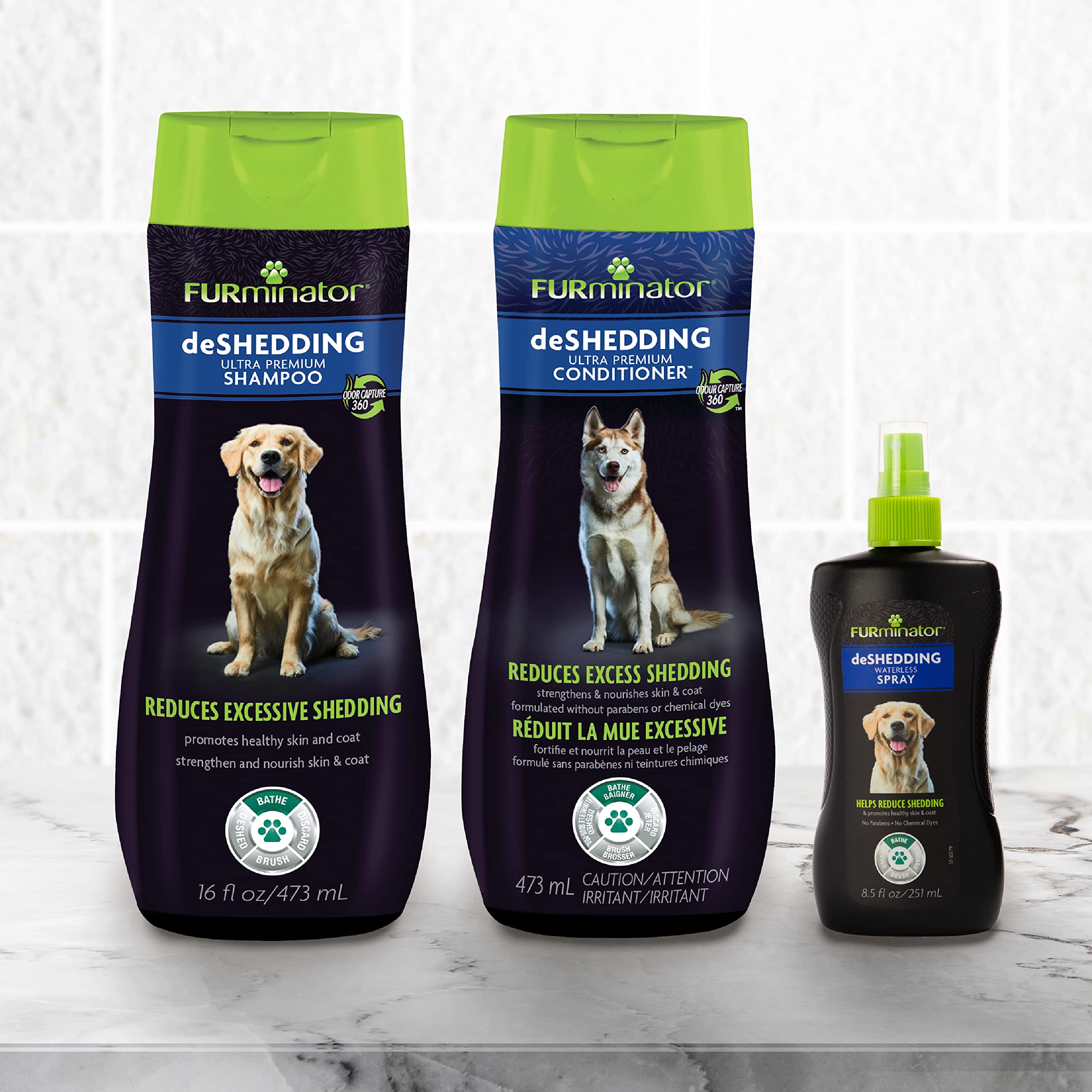 Textura cremosa del shampoo deshedding de FURminator lista para uso