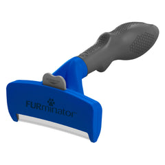 FURminator, herramienta de deslanado para perros grandes con pelo largo, reduce el cabello suelto.