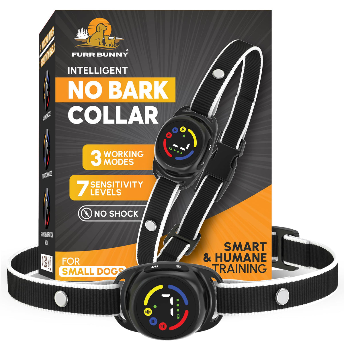 FURR BUNNY collar inteligente en uso para entrenamiento suave y seguro.