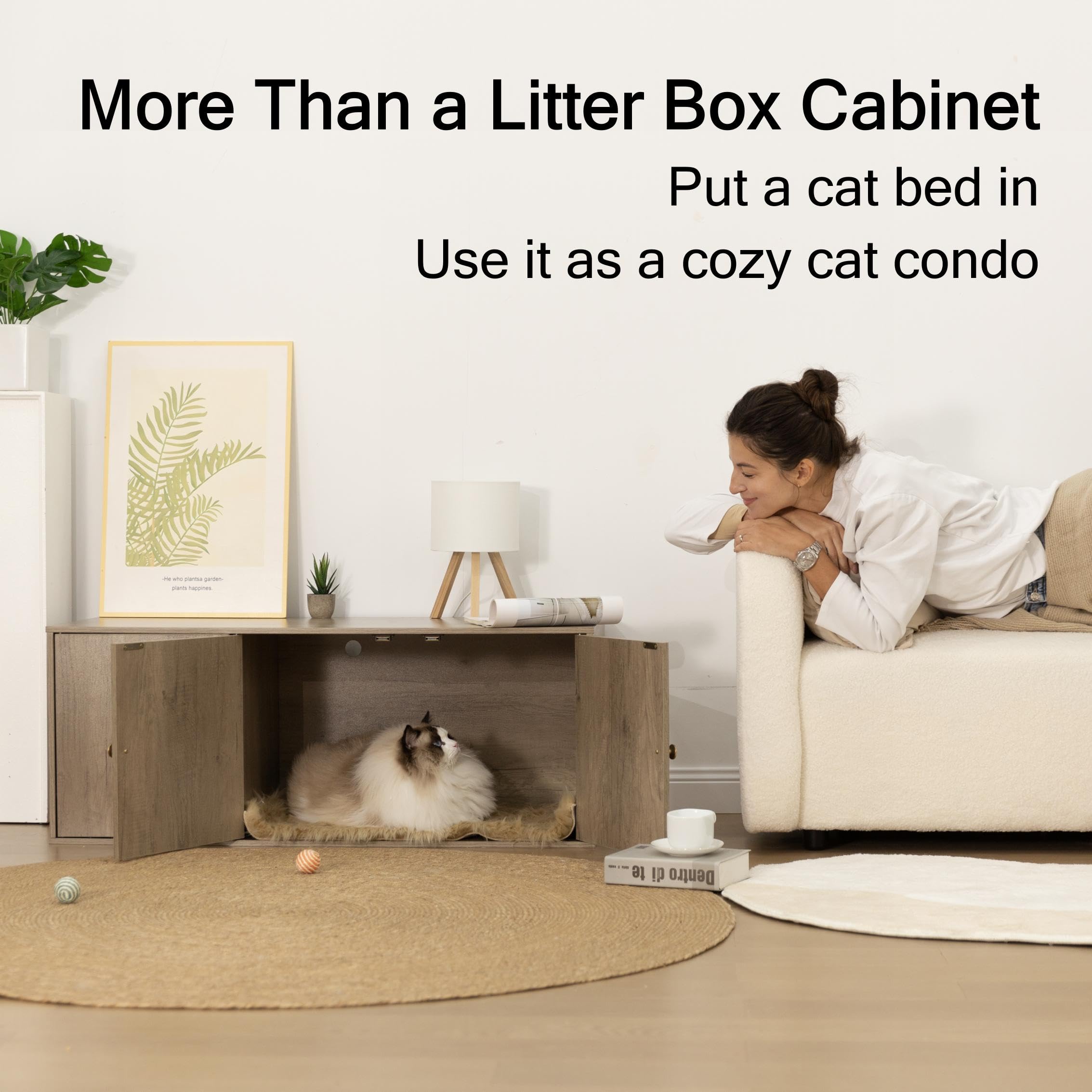 Furriends dimensiones adecuadas para sala, 42.5 pulgadas de largo