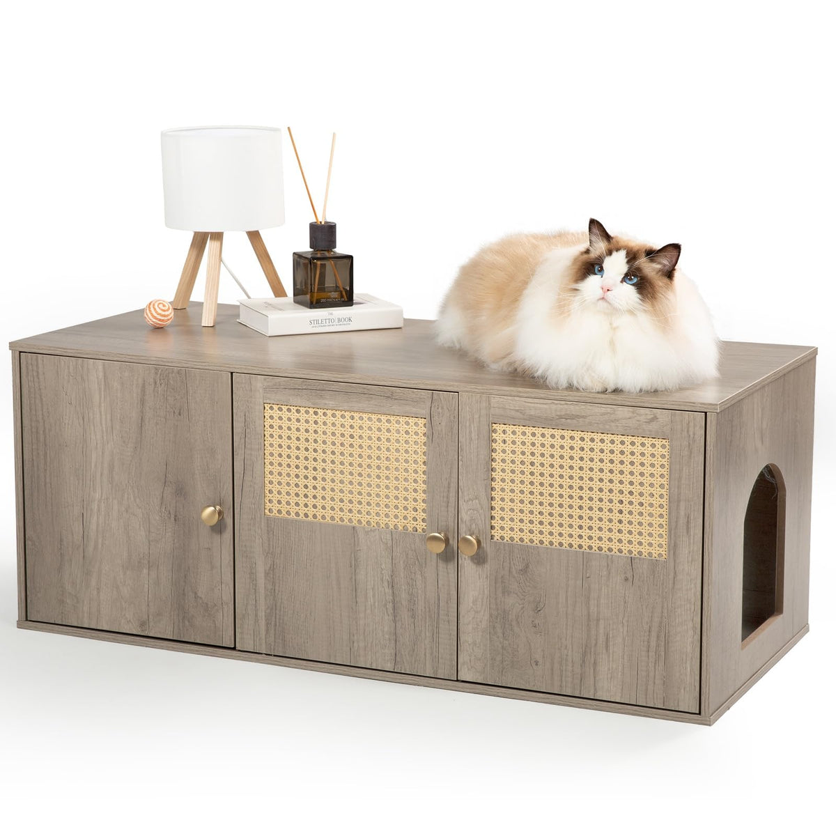 Furriends mueble oculto para caja de arena Ash oculta la arena en la sala