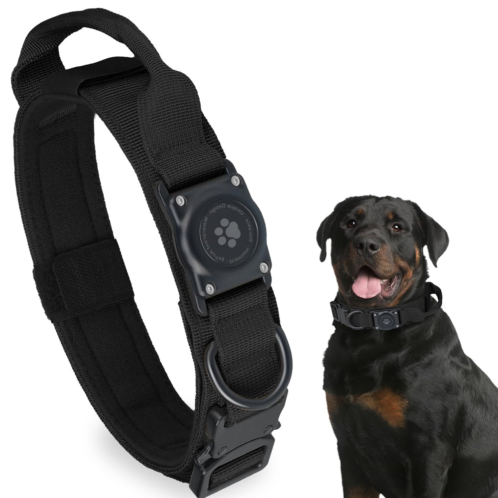 Collar Furrigo con AirTag integrado y soporte seguro para paseos.