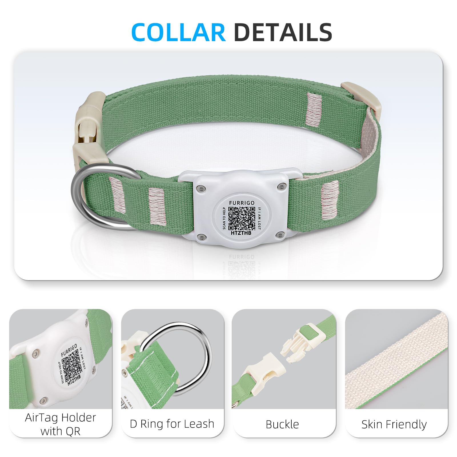 Collar Furrigo diseño cómodo y resistente para uso diario.