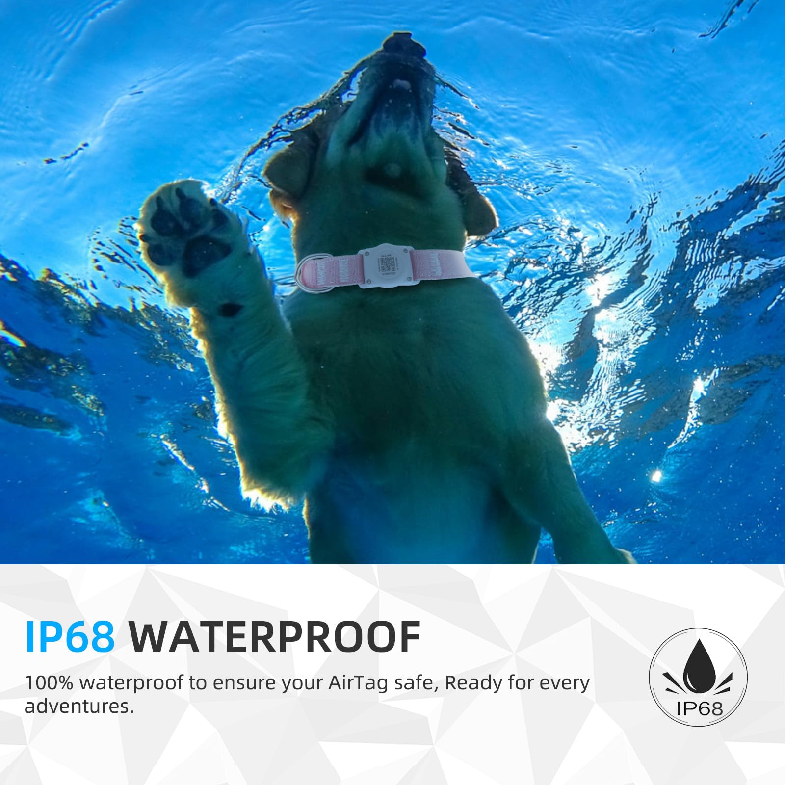 Collar Furrigo IP68 impermeable protege AirTag en exteriores