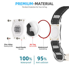 Collar Furrigo con código QR escaneable para acceso rápido al perfil de la mascota.