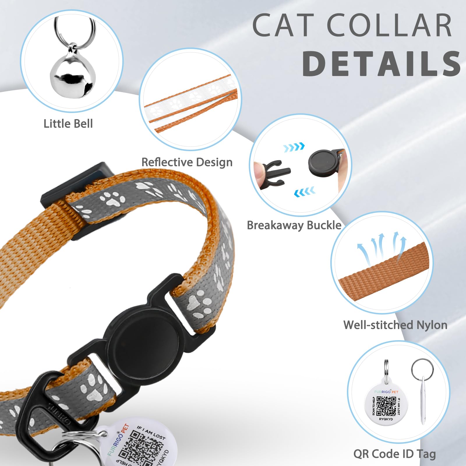 Collar Furrigo duradero para aventuras al aire libre de tu gato.