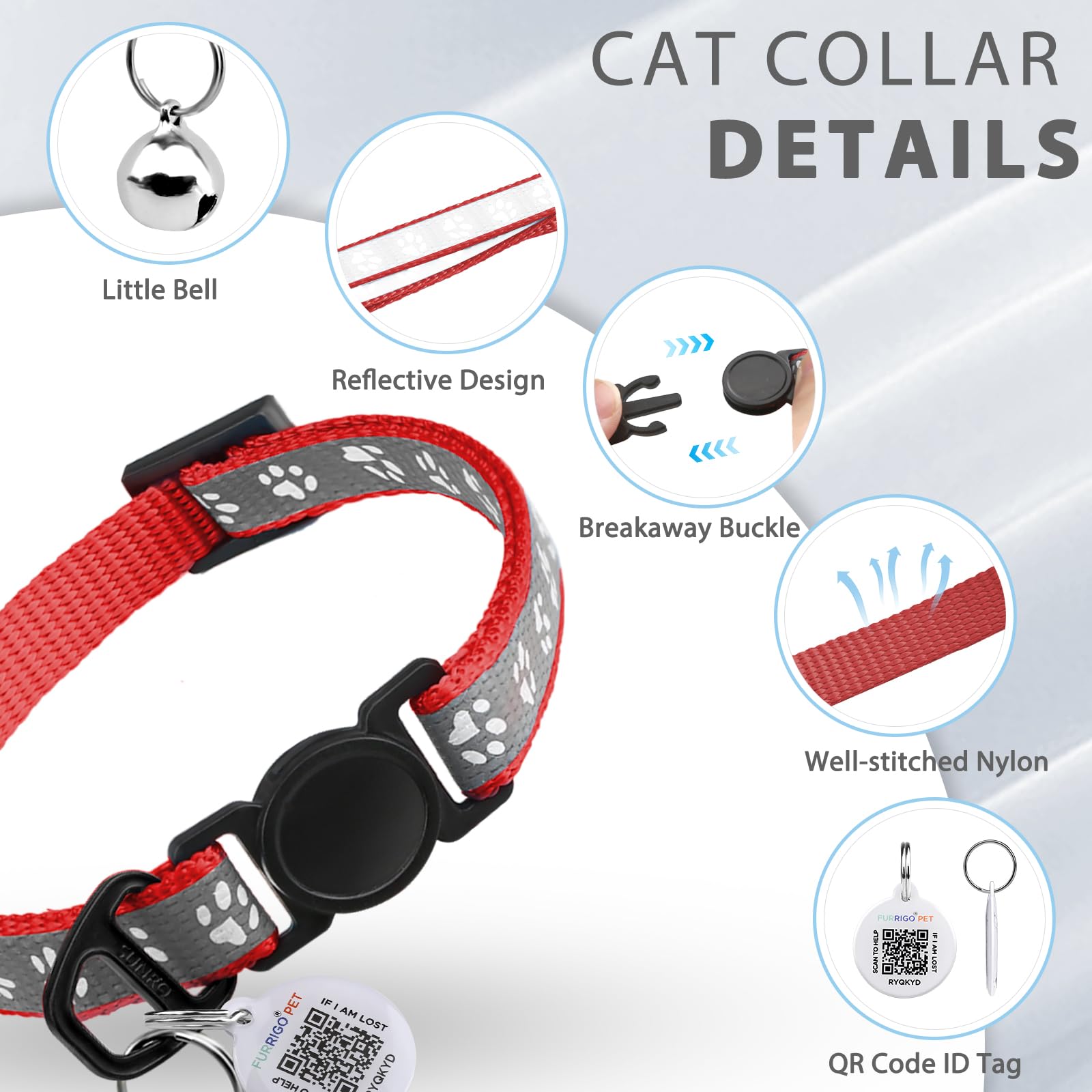 Etiqueta de identificación personalizada Furrigo para tranquilidad al salir.