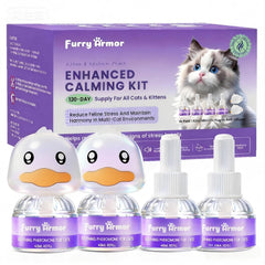 FURRY ARMOR difusor calma gatos base 1 en sala para tranquilidad.