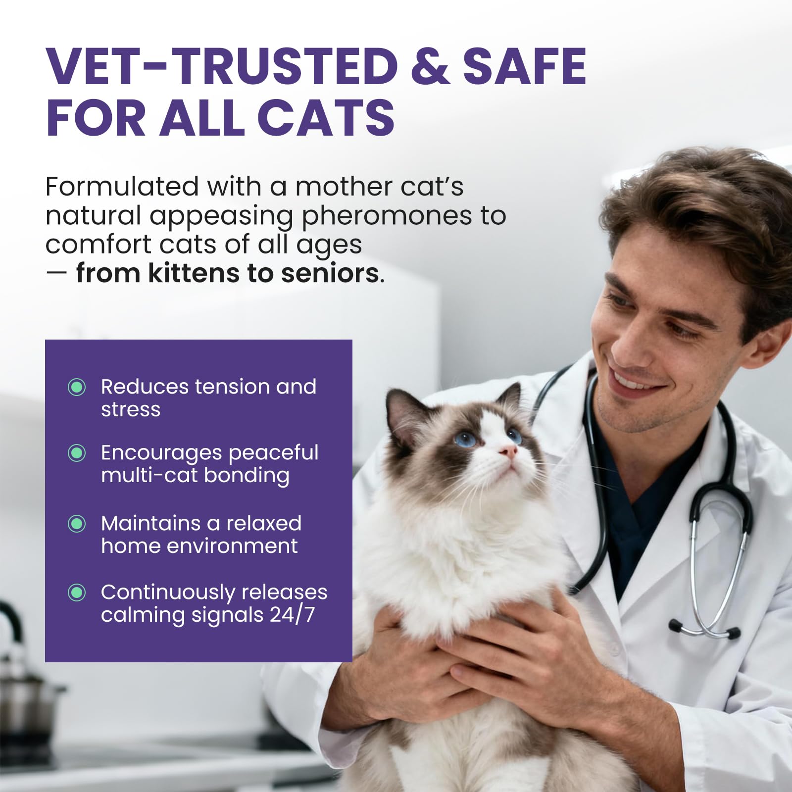 Recomendado por veterinarios: FURRY ARMOR para situaciones estresantes felinas.