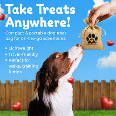 Furry Tails Co bolsa portátil para golosinas de perro durante paseos