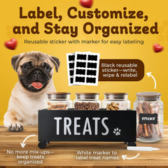 Furry Tails Co estante rectangular de almacenamiento para golosinas de perro