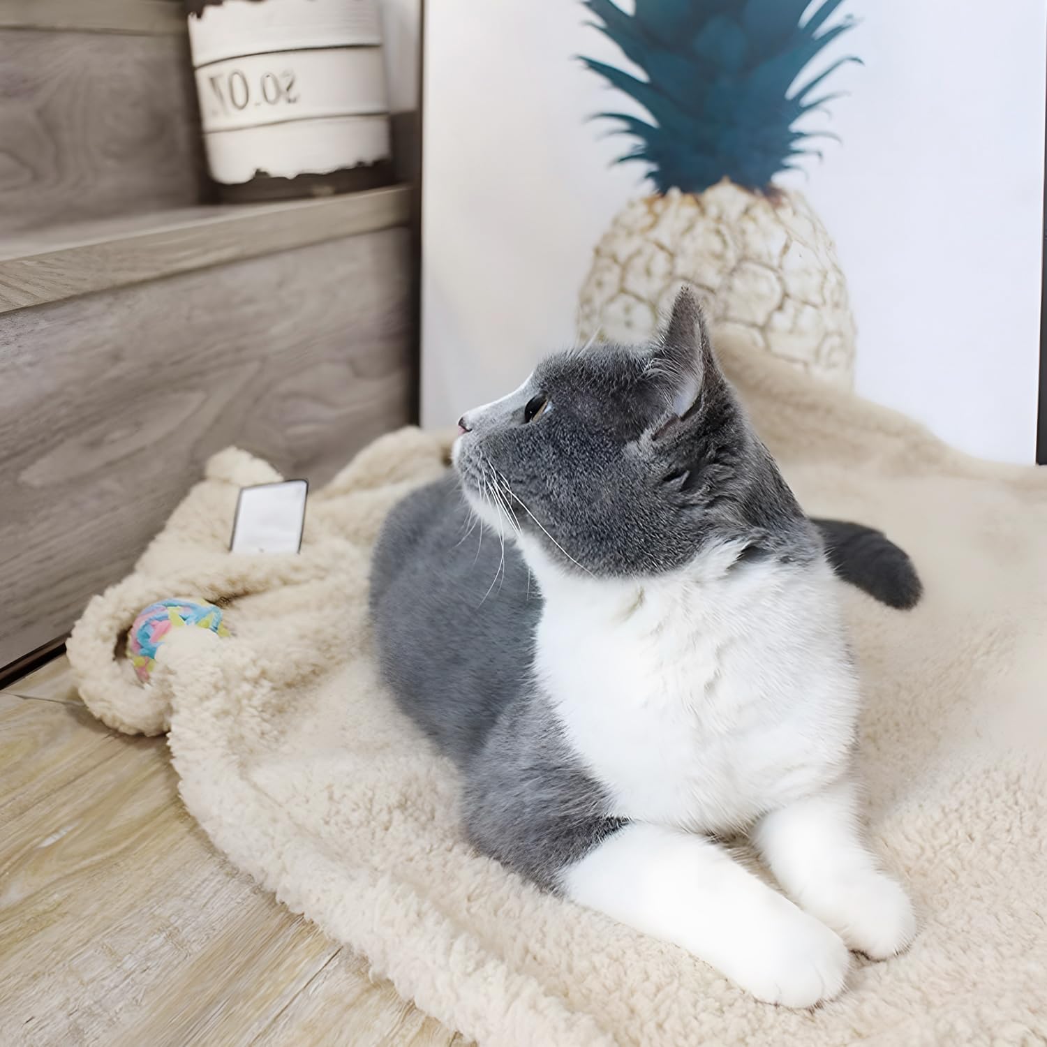 Manta furrybaby lavable con sherpa y felpa para uso diario